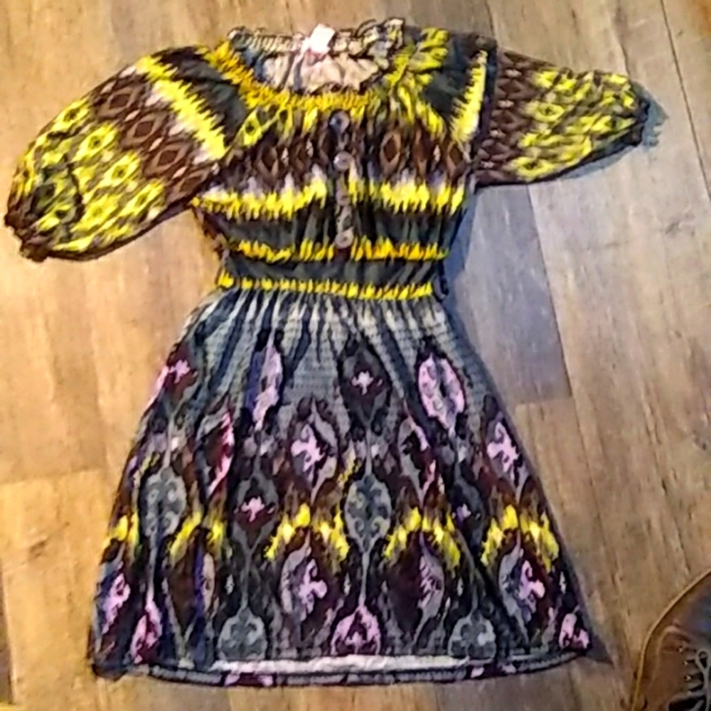 She's Cool boho Brown Fire Dream Large Dress